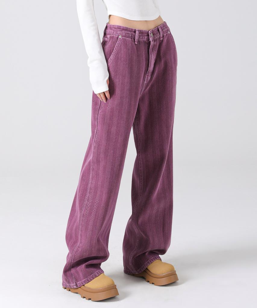 AVANDRESS Herringbone Wide Pants Beige