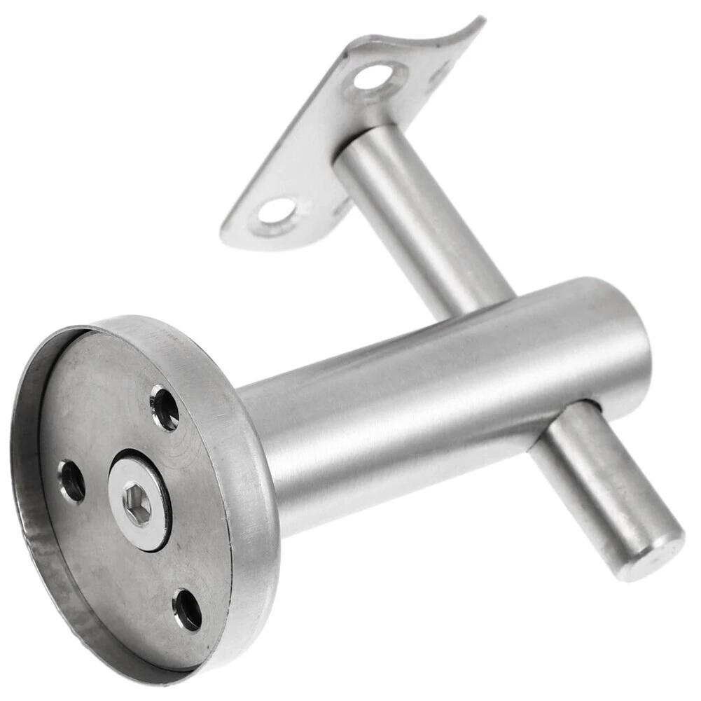 1pc Stair Handrail Brackets Guardrail Hardware Wall Support Hand Rail Balustrade Stairs Accessories Adjustable Brackets Silver