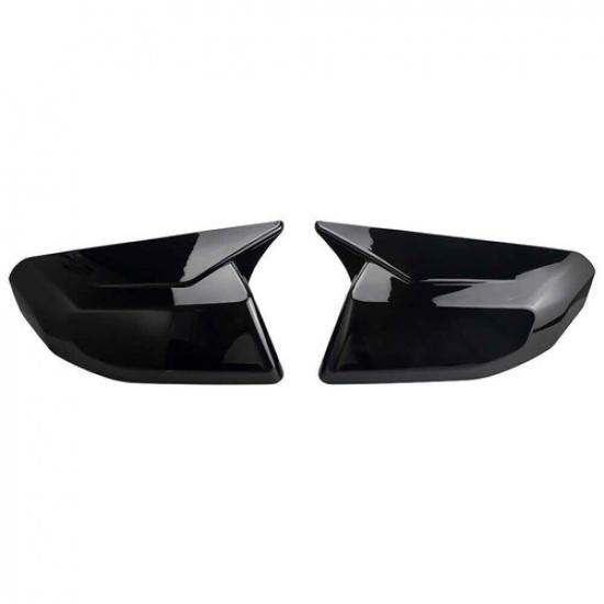 For Chevrolet Colorado ~2024 ABS Gloss Black Side Door Mirror Cover Trim Cap