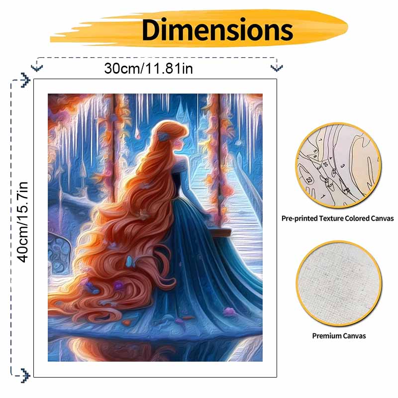 Disney animation digital oil painting Rapunzel diy handpainted coloring painting home decoration craft for wall art decor gift painting
