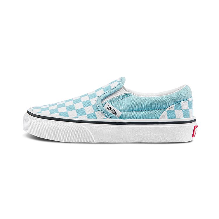Vans Slip On Checkerboard Kids Low Top Sneakers Blue White For Little Kids VN0A5KXM7TC