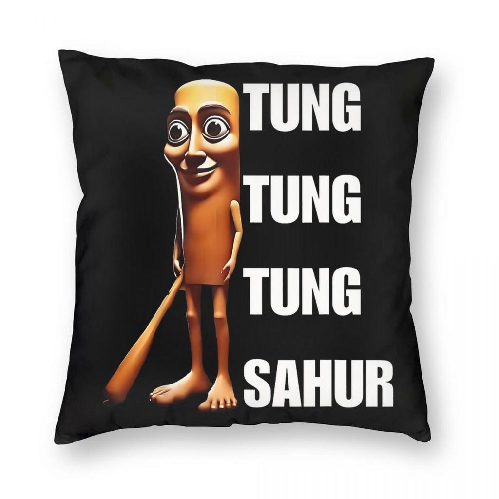 Tralalero Tralala Funny Shark Meme Pillowcase Printing Polyester Cushion Cover Decor Italian Brainrot Memes Pillow Case Cover