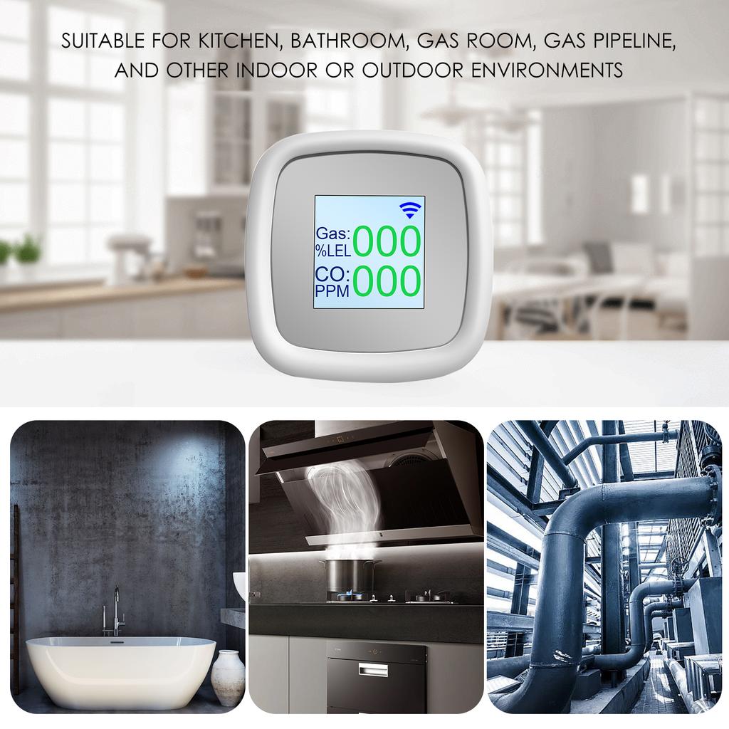 WIFI детектор горючего газа газовая сигнализация цифровой прибор для обнаружения горючего газа утечка газа