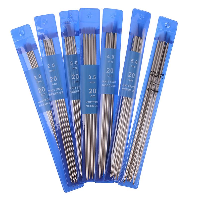 35Pcs 20Cm Straight Knitting Needles Stainless Steel Diy Crochet Hooks Tool