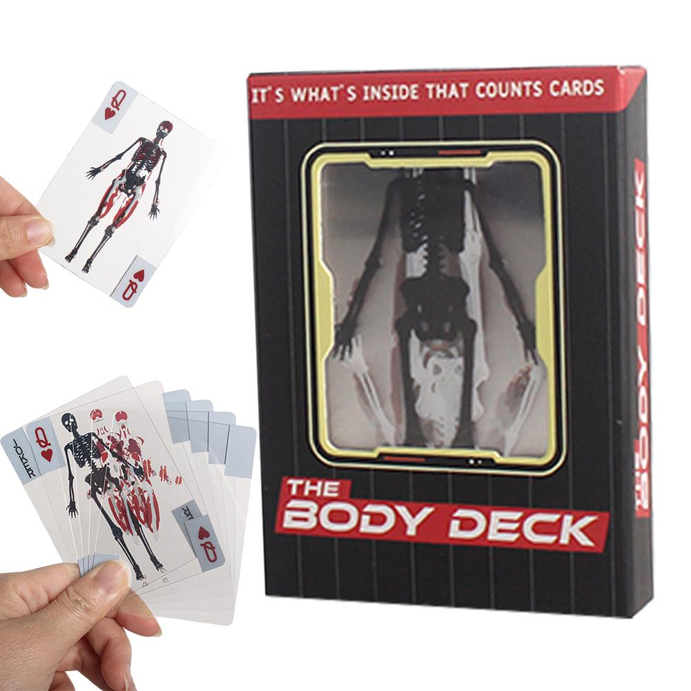 Карты The Body Deck износостойкие 3D-изображения обучающие карты многоцелевые прозрачные игральные карты для любителей анатомии