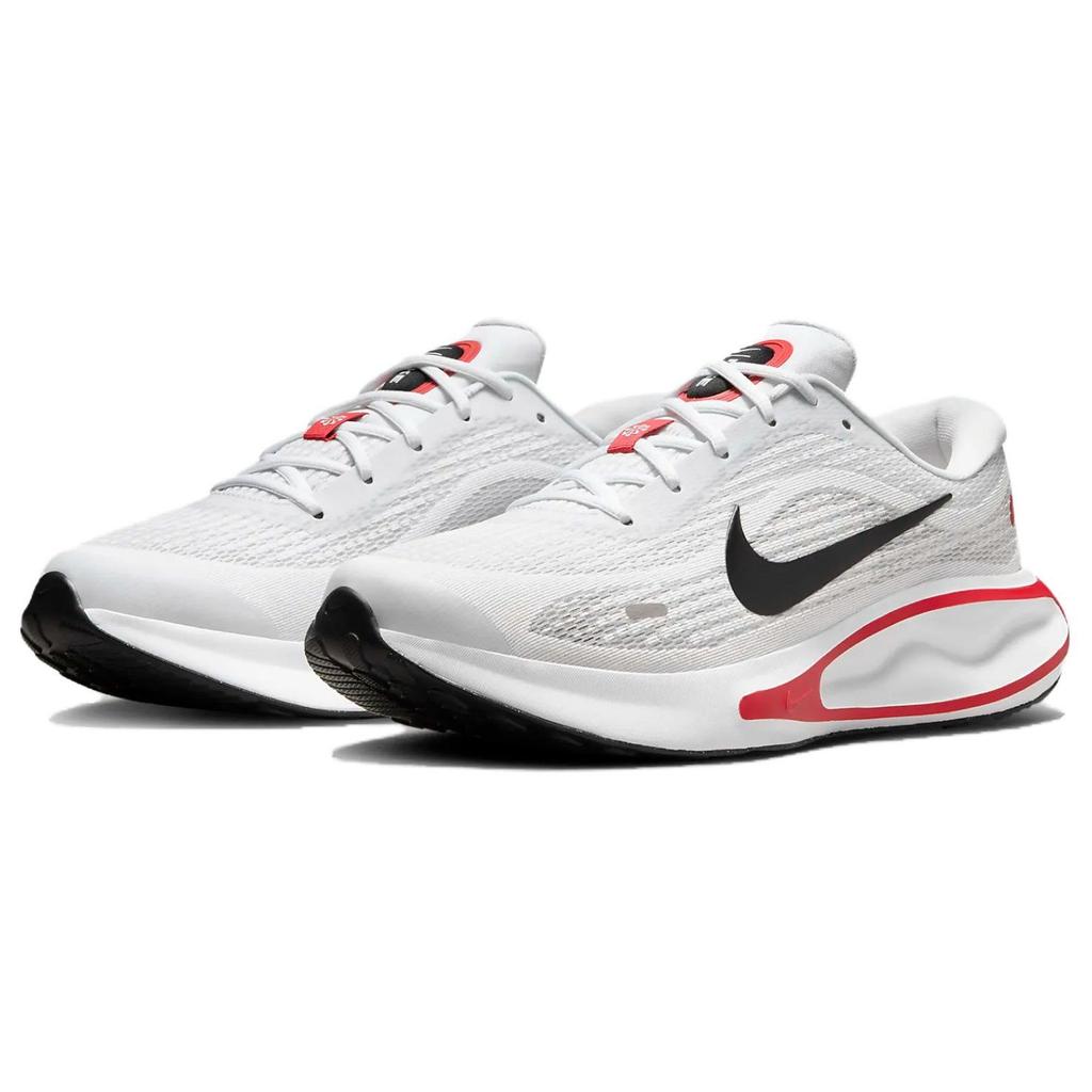 Nike Мужские кроссовки Journey Run White Fire Red, цементно-серый, черный FN0228-103