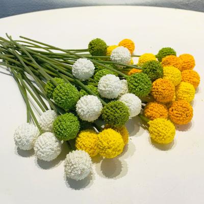 Юшэн Искусственный Цветочный Шар Реалистичный Устойчивый к УФ-излучению Искусственный Шар из Хризантем Свадебная Вечеринка В помещении На улице Настольное Украшение Искусственный Одуванчик