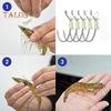 5/15/25Pcs Luminous Live Shrimp Fixing Hook Heavy Duty Metal Barbed Fishhook Freshwater Saltwater Catfish Bass Fishing Hook Fishing Accessories