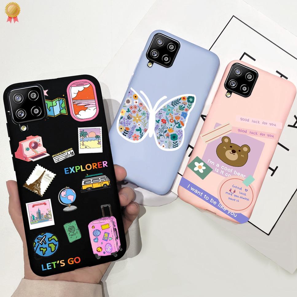 For Samsung Galaxy A12 A42 Case Cute Cartoon Soft Silicone Bumper Cover For SamsungA12 Funda Samsung A12 A42 A 12 42 Phone Case
