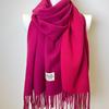 Double-sided Two Colors Scarf Simple Basic Imitation Cashmere Tassel Shawl Autumn Winter Unisex Coldproof Neck Guard Scarf