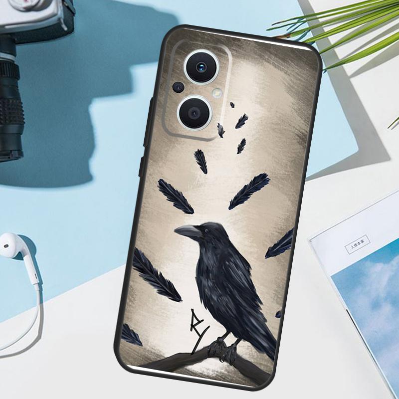 Хэллоуинский чехол Ворон для OPPO Reno 12F 11F 13F 14F 8T 7 8 Lite 10 11 12 13 14 Чехол OPPO Find X9 X8 X6 X5 Pro