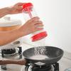 Rotary Flour Sifter Large Capacity Flour Tapioca Mixing Cup Handheld Clear Baking Powder Dispenser