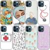 Nurse Queen Doctor Hero Fight Case For Apple iPhone 14 13 12 Mini 11 Pro Max 7 8 XR X XS 7 8 Plus SE 2020 2022 Black Cover