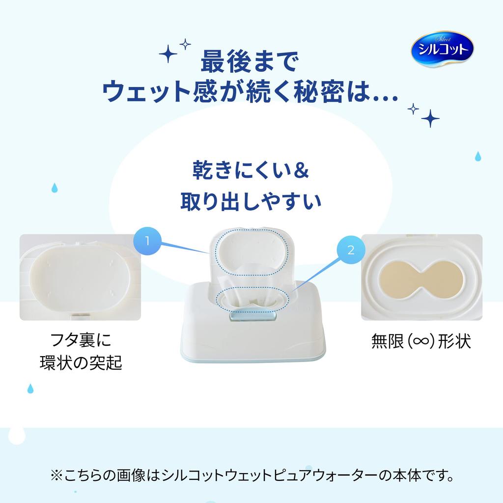 Silcot and Soft Wet Value 464 Pure Pure Сменные салфетки [Плотные листы], Упаковка, Листы, Вода, 99% воды,