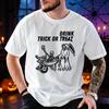 Funny Adult Trick Or Treat Graphic Unisexs Tshirts Halloween Trick Or Drink T Shirt Shirt Short Sleeve Tops Spooky Season Tops