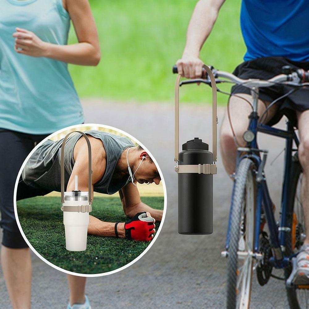 Hands-Free Water Bottle Shoulder Strap Adjustable Silicone Cup Holder Water Bottle Holder Outdoor