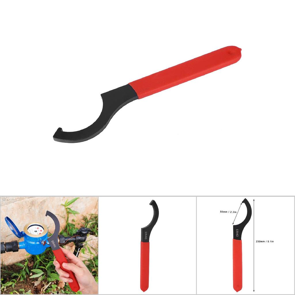 ER40 Collet Chuck Wrench Spanner High Carbon Steel Hand Clamping Nut Wrench