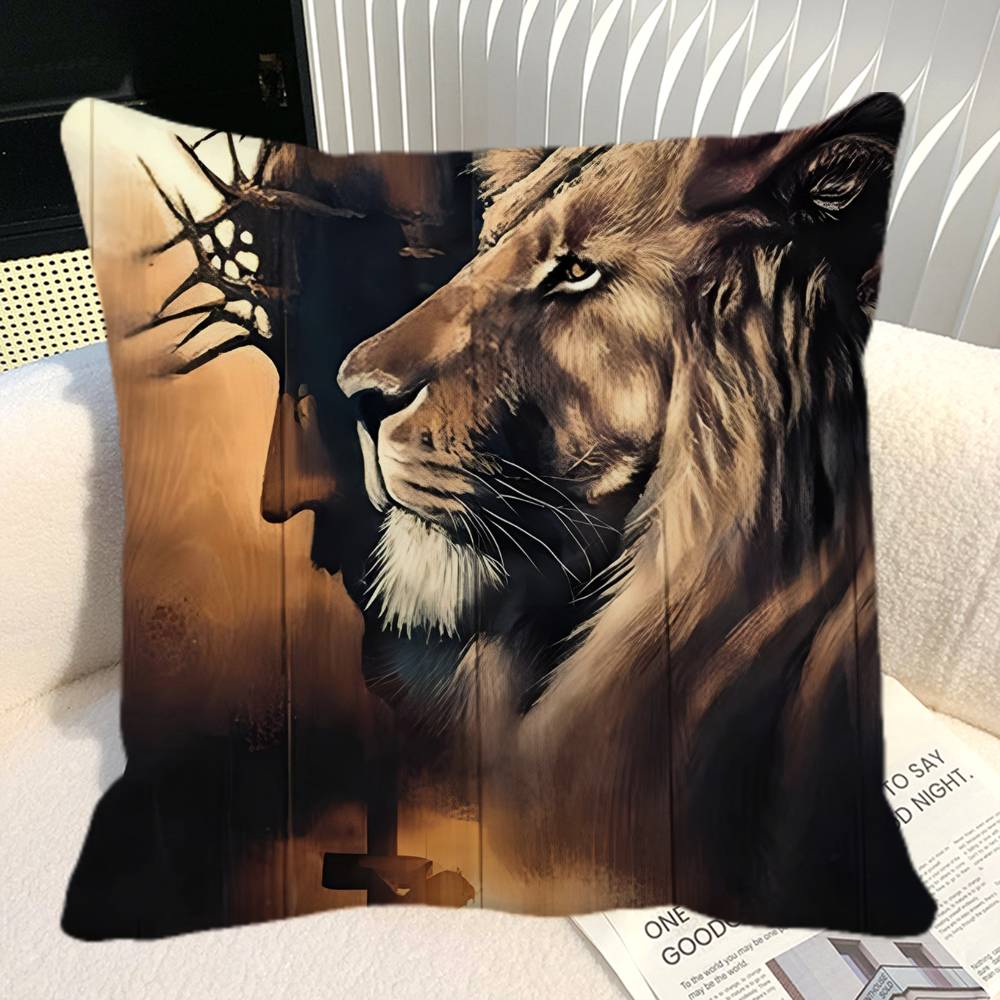 Christian Bible Jesus Christian Pillow Case Square Pillow Bedroom Sofa Leisure Comfort Cushion Car Home Decoration