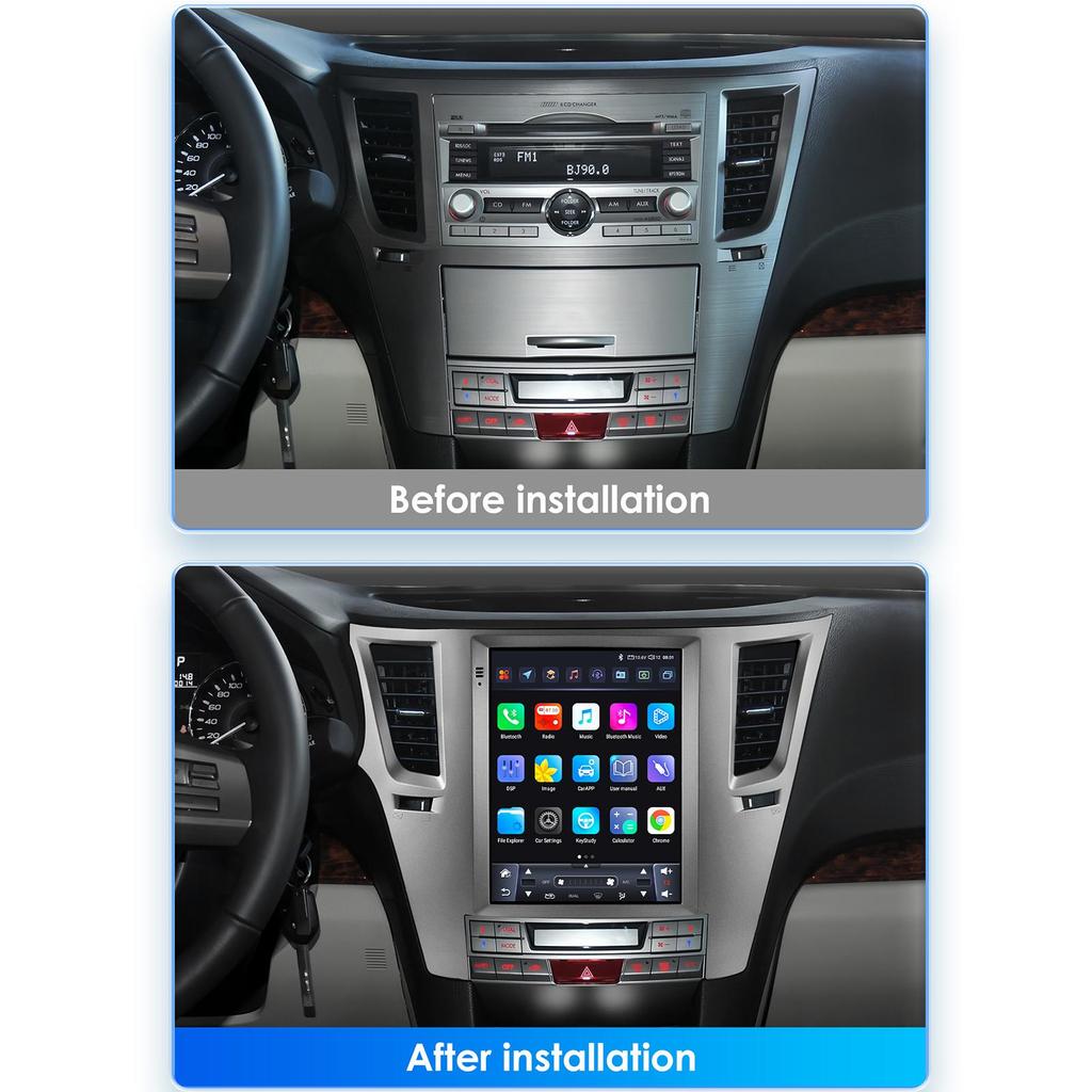 OSSURET 9,7" Android 13 беспроводной Carplay для Subaru Outback Impreza Legacy 2009-2014 GPS стерео автомобильный радиоприемник интеллектуальный мультимедийный плеер 4G BT 2 Din