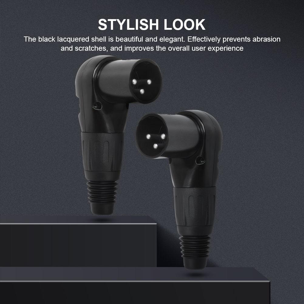 3Pin Adjustable XLR Male/Female Jack Connector Male Female Micphone Plug Audio Cable Connector Mic Speaker Audio Cable Connector