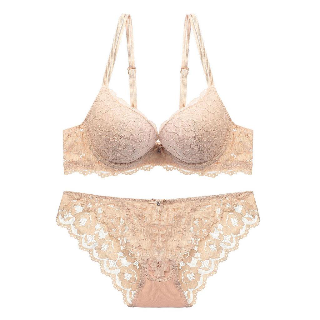 Cross-Border Lace Push-Up Bra & Plus Size Lingerie Set