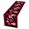 Дорожка для праздничного стола с принтом в виде сердца, утолщенная, термостойкая, 2 размера, простая в уходе, нескользящая, для Дня святого Валентина, для отелей, ресторанов, свадеб, банкетов, украшения стола
