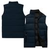 Men's Casual And Fashionable Sleeveless Vest, Solid-color Printed Cotton Jacket