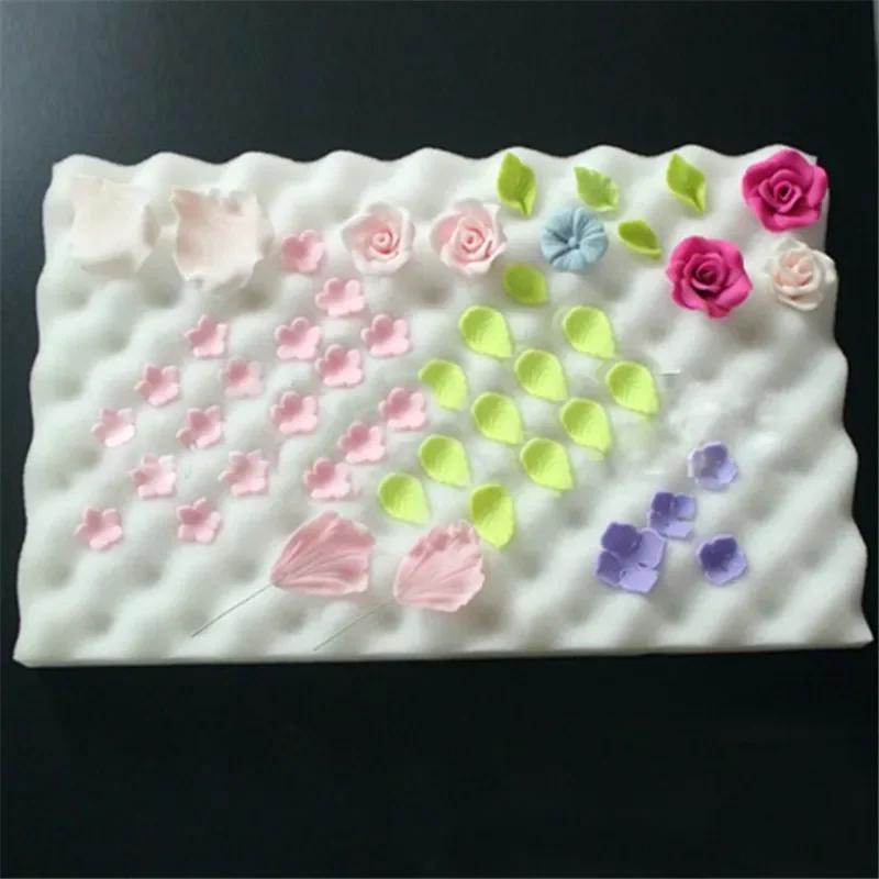 2 шт. поролоновые салфетки для сушки, губчатые коврики, инструмент для изготовления сахарных цветов из помадки, коврик для формовки, губчатый коврик, форма для пасты из жевательной резинки, инструмент для выпечки