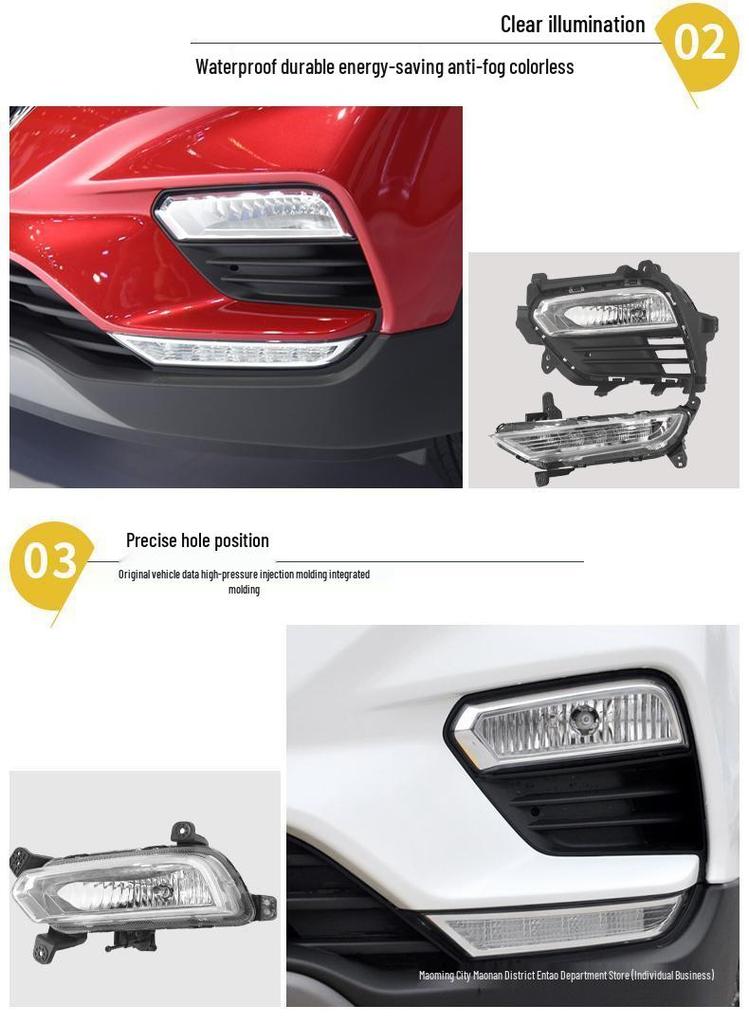 17-19 Сборка противотуманной фары Hyundai IX25 с светодиодными дневными ходовыми огнями