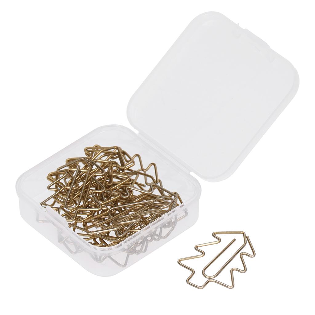 20 шт. скрепок для бумаги, железные, цветные, устойчивые к ржавчине, процесс покрытия, уникальные скрепки в форме рождественской елки для