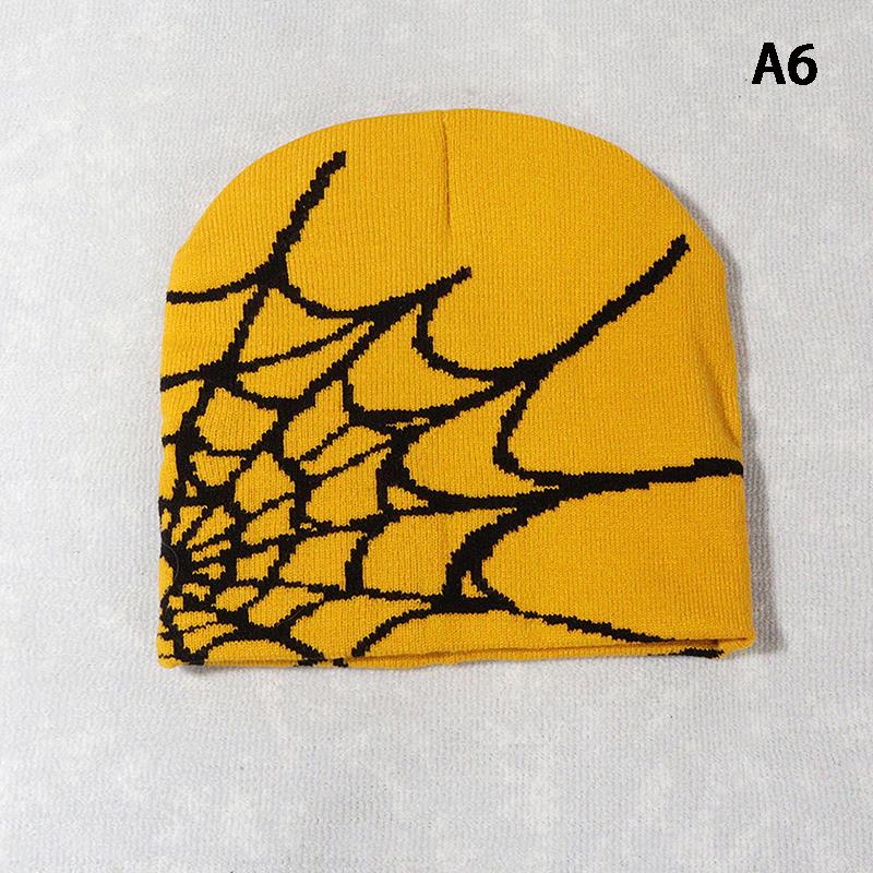 2023 New Knitted Beanies Hat Cartoon Spider Embroidered Winter Hats Knitted Bonnet Cap Soft Woolen Beanies For Women Cap