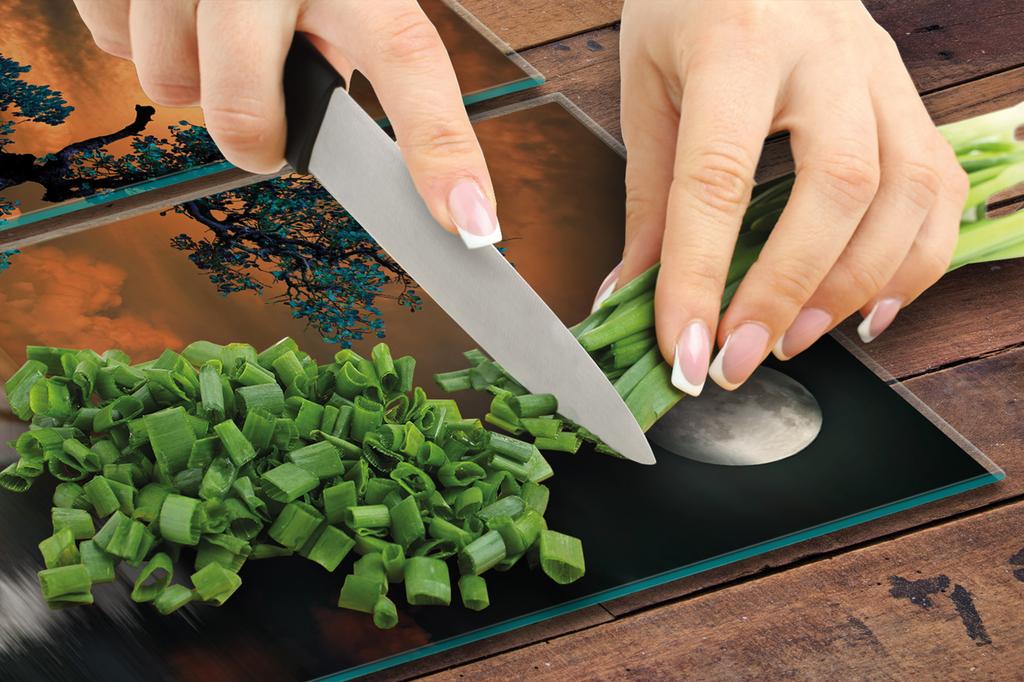 СТЕКЛЯННАЯ ЗАЩИТНАЯ ПАНЕЛЬ ДЛЯ КУХНИ 2x35x52 ДЕРЕВО