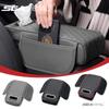 Car Armrest Cover Leather Memory Foam Height Pad With Tissue Center Box Car Storage Bag
