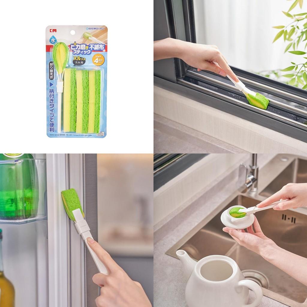 Plastic Gap Cleaning Brush With Detachable Sponge For Home Use