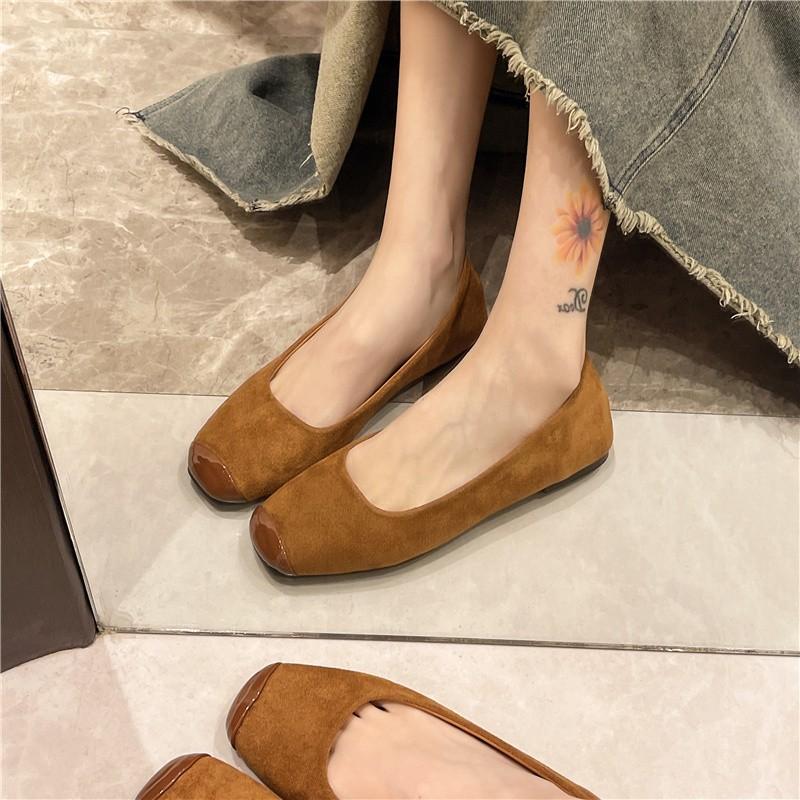 Мода Новый Стиль Популярные Женские Милые Легкие Весенние Слипоны Балетки Леди Повседневные Коричневые Офисные Балетки Летняя Обувь Zapatos De Mujer
