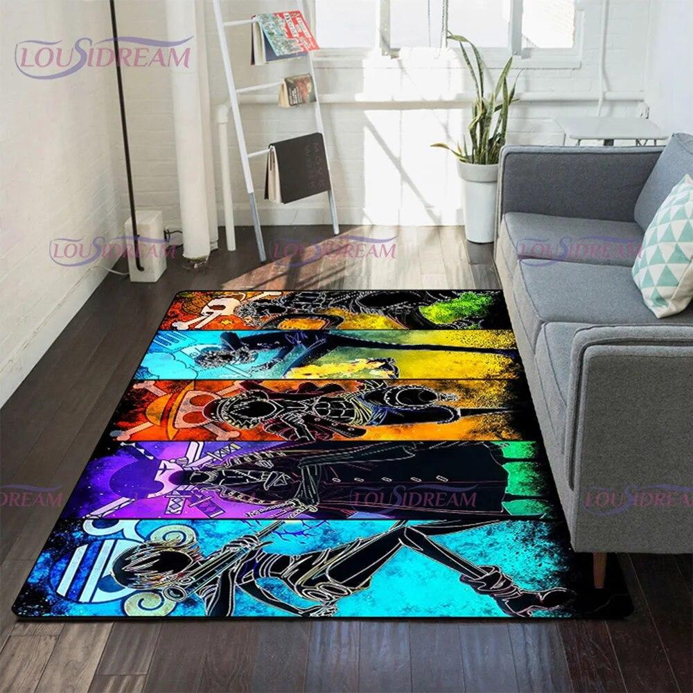 Японский ковер в стиле поп-аниме для гостиной, мягкие напольные коврики с героями мультфильмов, ковер для ванной, домашний декор для спальни, подарок для фанатов