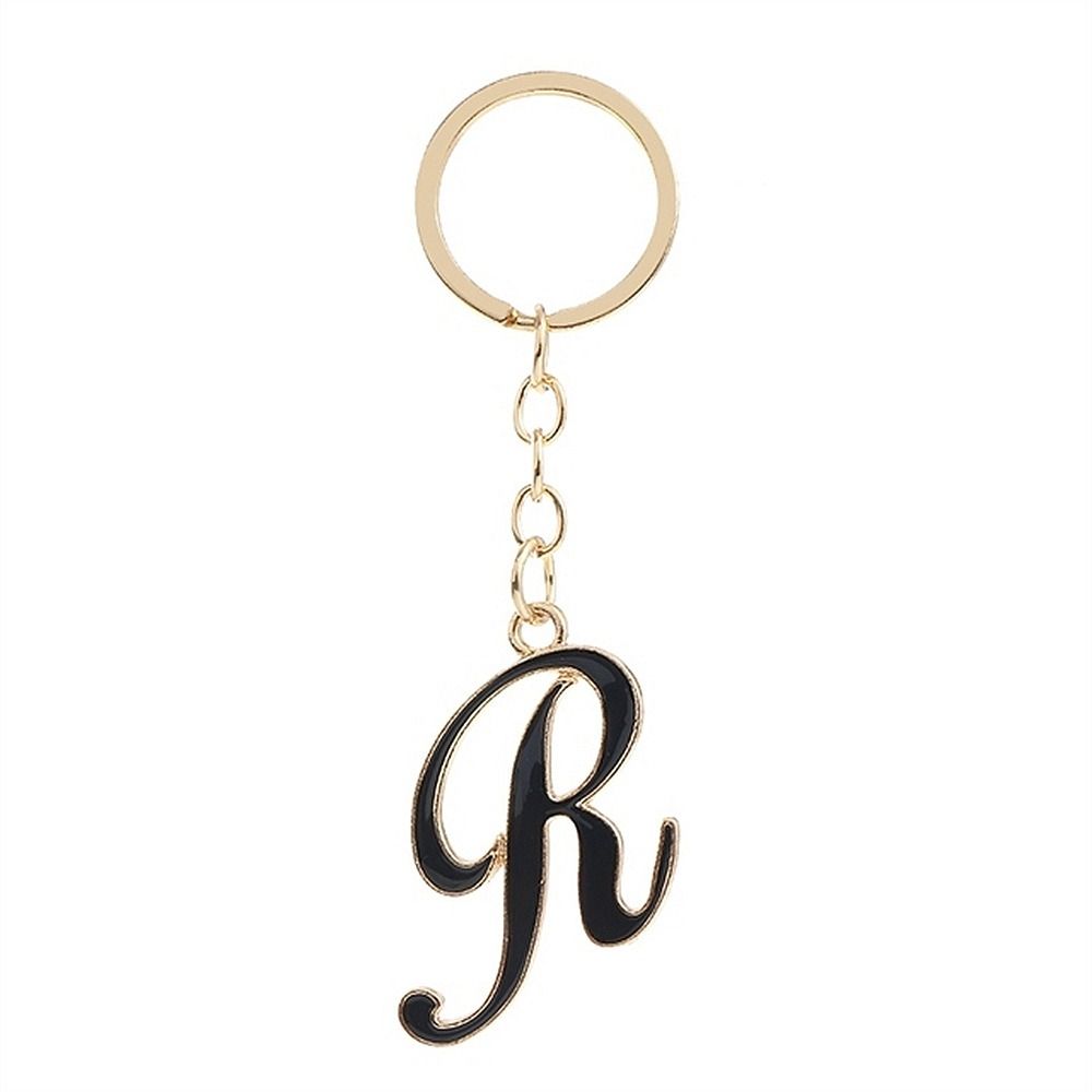 Алфавит от А до Я Черный 26 Английских Букв Брелок Инициалы Алфавит Милый Подарки на День Рождения