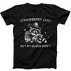 230 Gsm 100% Cotton Raccoon Strawberry Jams And Glock Meme Funny Gift Tee Black T Shirt B313