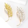 Autumn And Winter High-Grade Alloy Rhinestone Wheat Ear Brooch High-End Exquisite Women'S Suit Coat Corsage Jewelry Pin