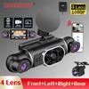 4Lens 1080P DashCam for Cars GPS WIFI APP Video Recorder 360° Car Dvr Rear View Camera Parking Monitor Black Box Car Assecories