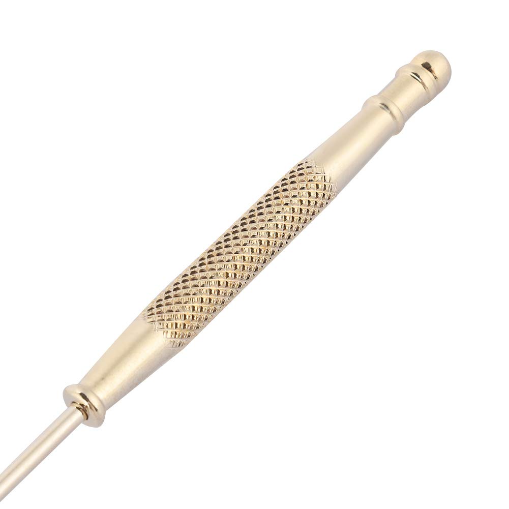 Stainless steel rust-resistant candle snuffer with long handle for Buddhist altars (gold)