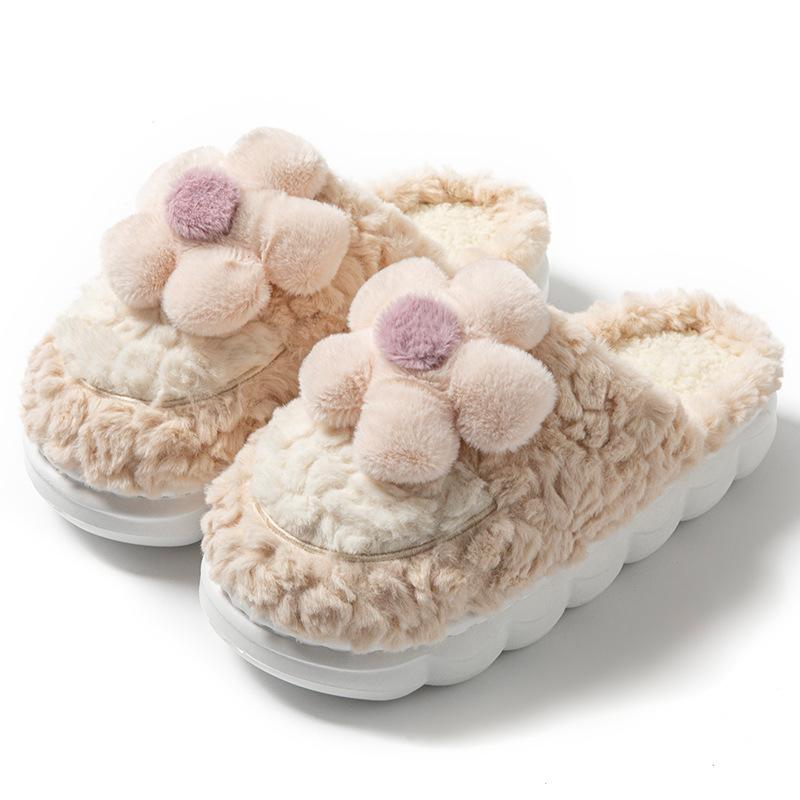 Cotton Slippers for Home Use In Winter, Indoor Warm and Non-slip Home In Spring and Autumn, Winter Couple Plush