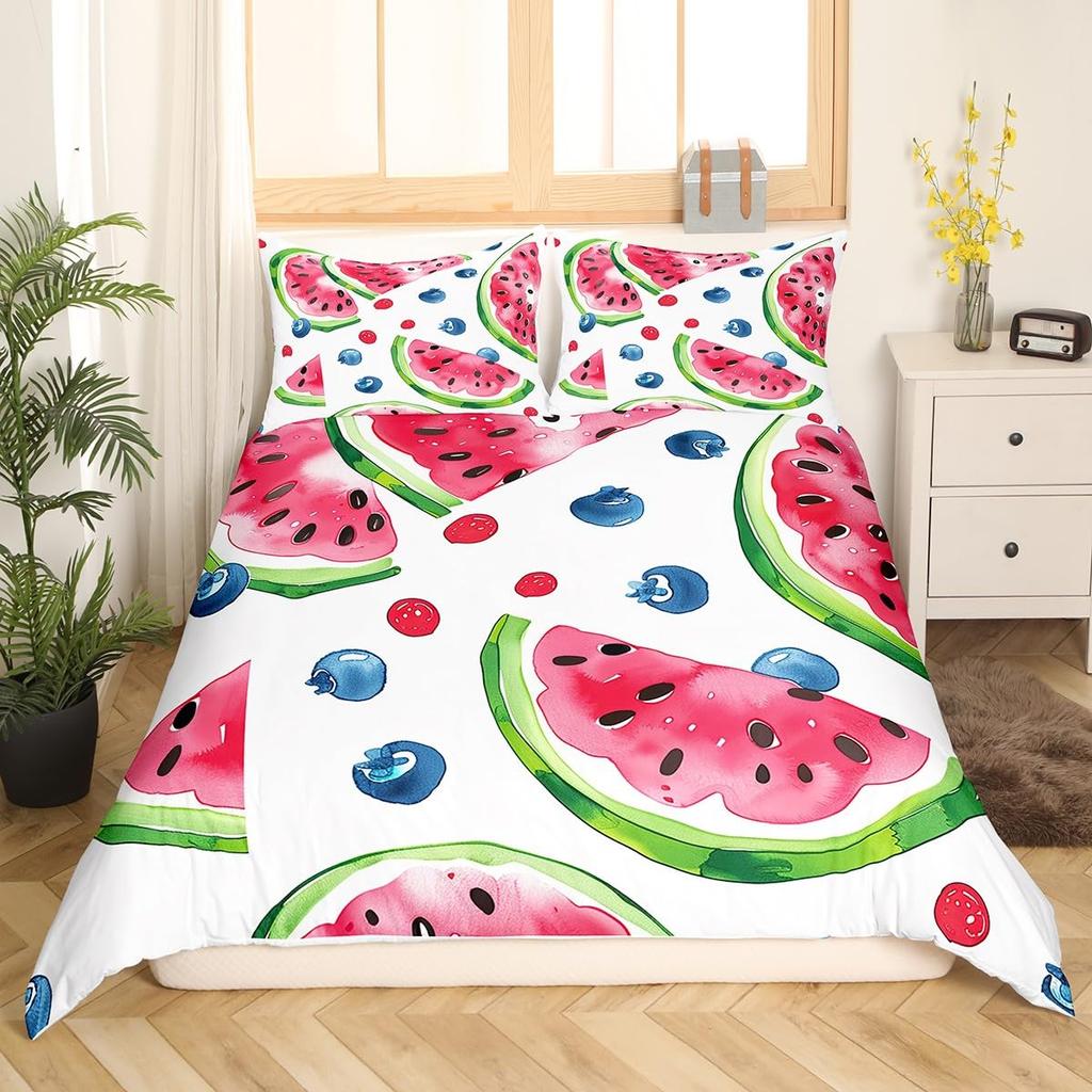 Blueberries Duvet Cover Sets Queen King Lightweight Quilt Covers Bedroom Decor Farmhouse Summer Fruits Bedspread Covers No Quilt