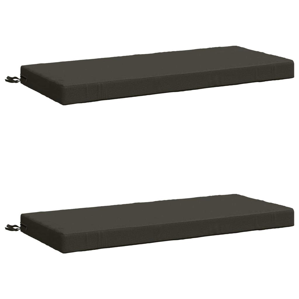 2 piece bench cushions SOEST 2 pcs. 100percent Polyester Anthracite