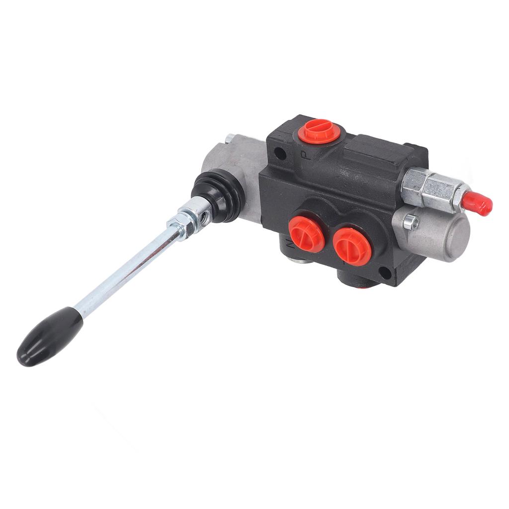 Комплект гидравлического клапана управления потоком, 1 золотник, двустороннего действия, с регулируемой предохранительной планкой, ручка управления