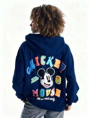 Женское худи оверсайз с принтом Микки Мауса, уличная одежда, повседневный пуловер, куртка, осенне-зимняя мода, топы Y2k, унисекс
