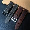 26*22mm Handmade Italian Brown Olive Green Vintage Genuine Leather Watchband Strap Replace For Panerai 45mm 47mm Dial Strap