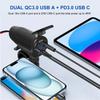 3 в 1 Цифровое зарядное устройство для мотоцикла PD+QC3.0 Двойной USB Быстрая зарядка Розетка Питания Порт USB Type-C Адаптер Питания Водонепроницаемый