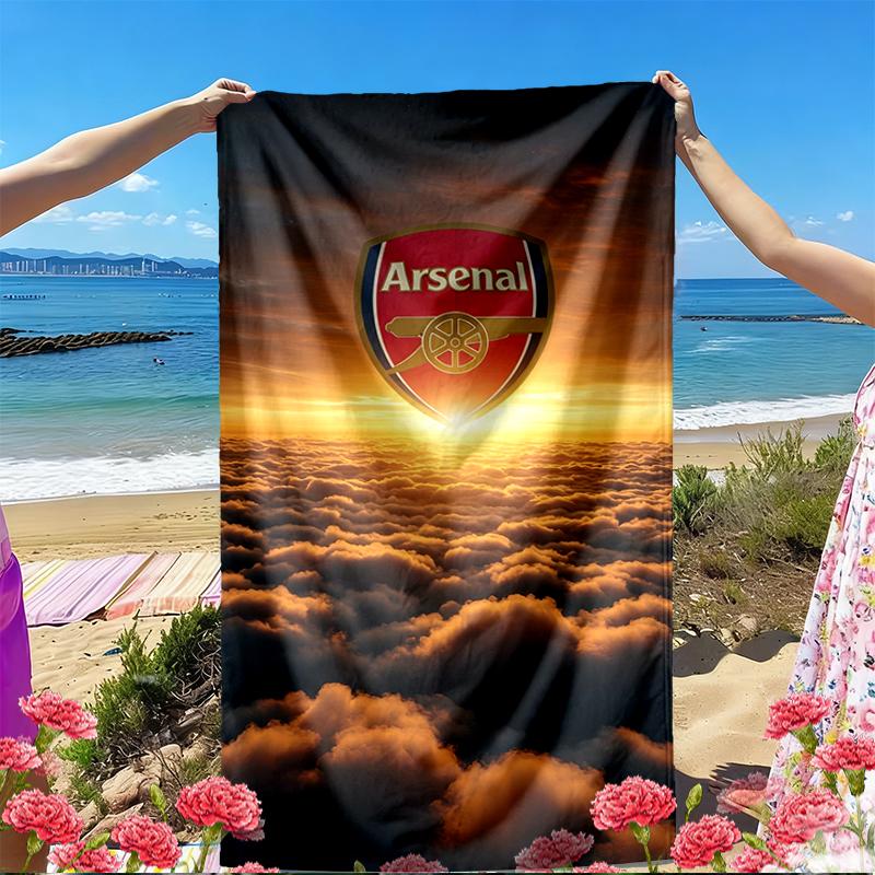 football team Print Beach Towel, Versatile Lightweight Absorbent Beach Towel for Pool Surf Yoga Bathroom, Perfect Birthday Holiday Gift
