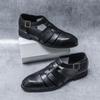 Summer New Hollowed Out Men's Outdoor Sandals Beach Camping Beach Shoes Anti Slip Business Leather Casual Shoes for Men's